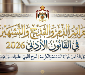 جرائم الذم والقدح والتشهير في القانون الأردني ٢٠٢٦: الدليل الشامل لحماية السمعة والكرامة