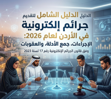 الدليل الشامل لتقديم بلاغ جرائم إلكترونية في الأردن لعام 2026: الإجراءات، جمع الأدلة، والعقوبات