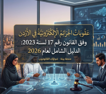 الدليل الشامل حول عقوبات الجرائم الإلكترونية في الأردن لعام 2026 وفق قانون الجرائم الإلكترونية رقم 17 لسنة 2023  العقوبات السجنية، الغرامات، المباشرة في التبليغ، واجتهادات محكمة التمييز 