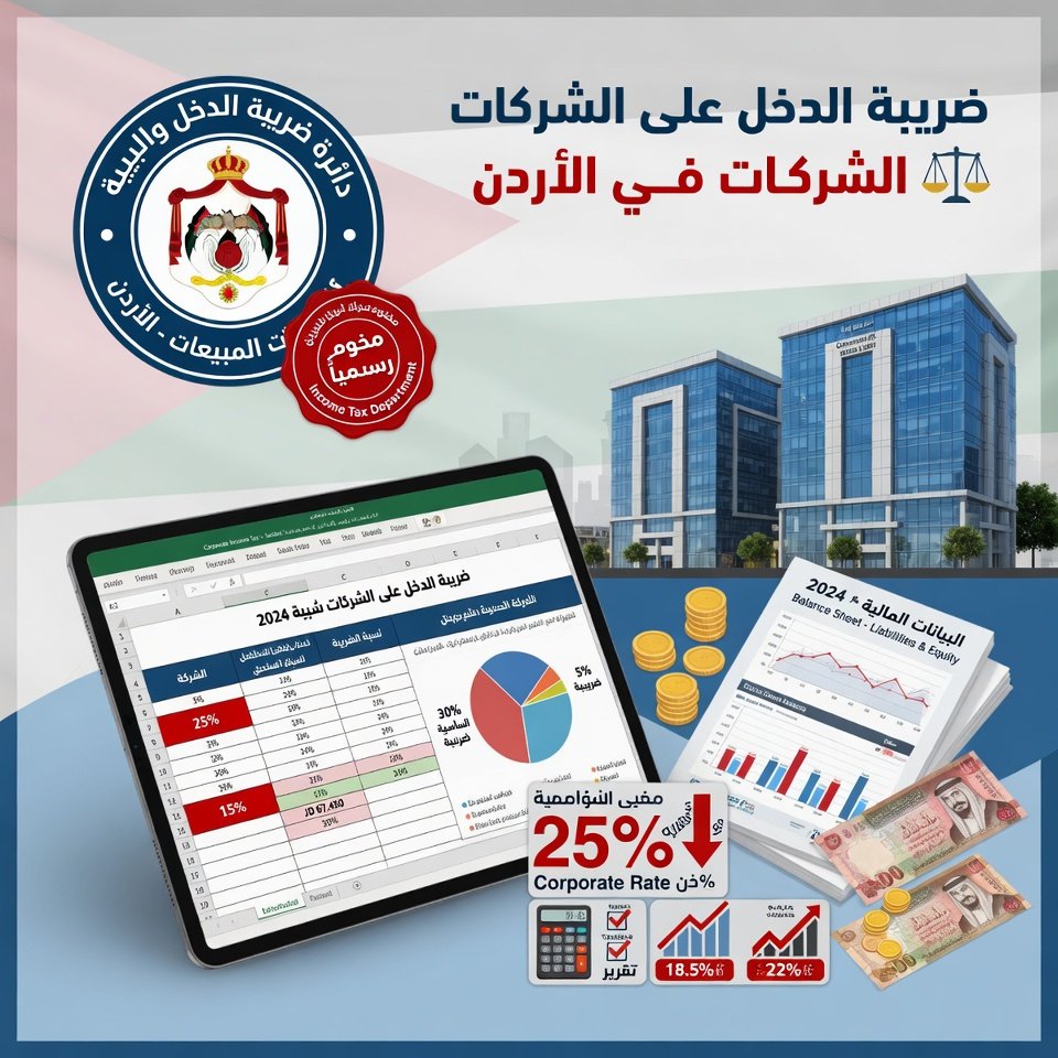 ⚖️ ضريبة الدخل على الشركات في الأردن