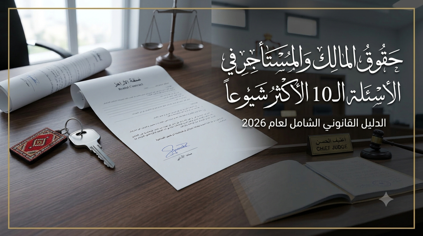حقوق المالك والمستأجر في القانون الأردني: الدليل الشامل 2026 - بيّنة حقوق المالك والمستأجر في القانون الأردني: الدليل الشامل 2026