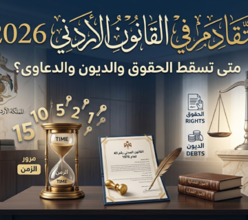 التقادم في القانون الأردني 2026 | متى تسقط الحقوق والديون والدعاوى؟