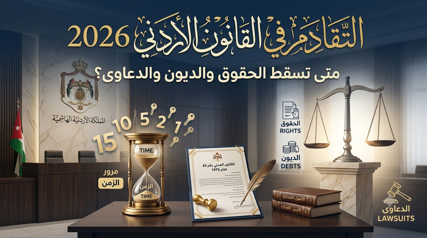 التقادم في القانون الأردني 2026 | متى تسقط الحقوق والديون والدعاوى؟